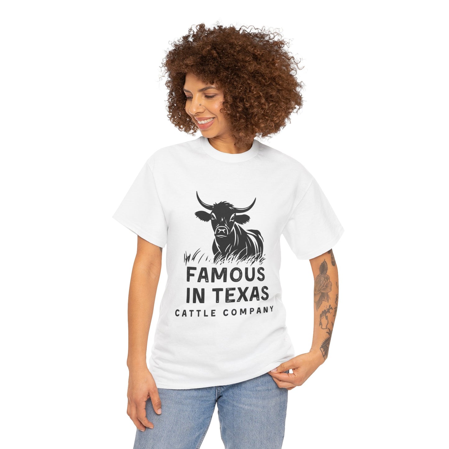 Limited Edition Famous In Texas Cattle Company Shirt Unisex Heavy Cotton Tee