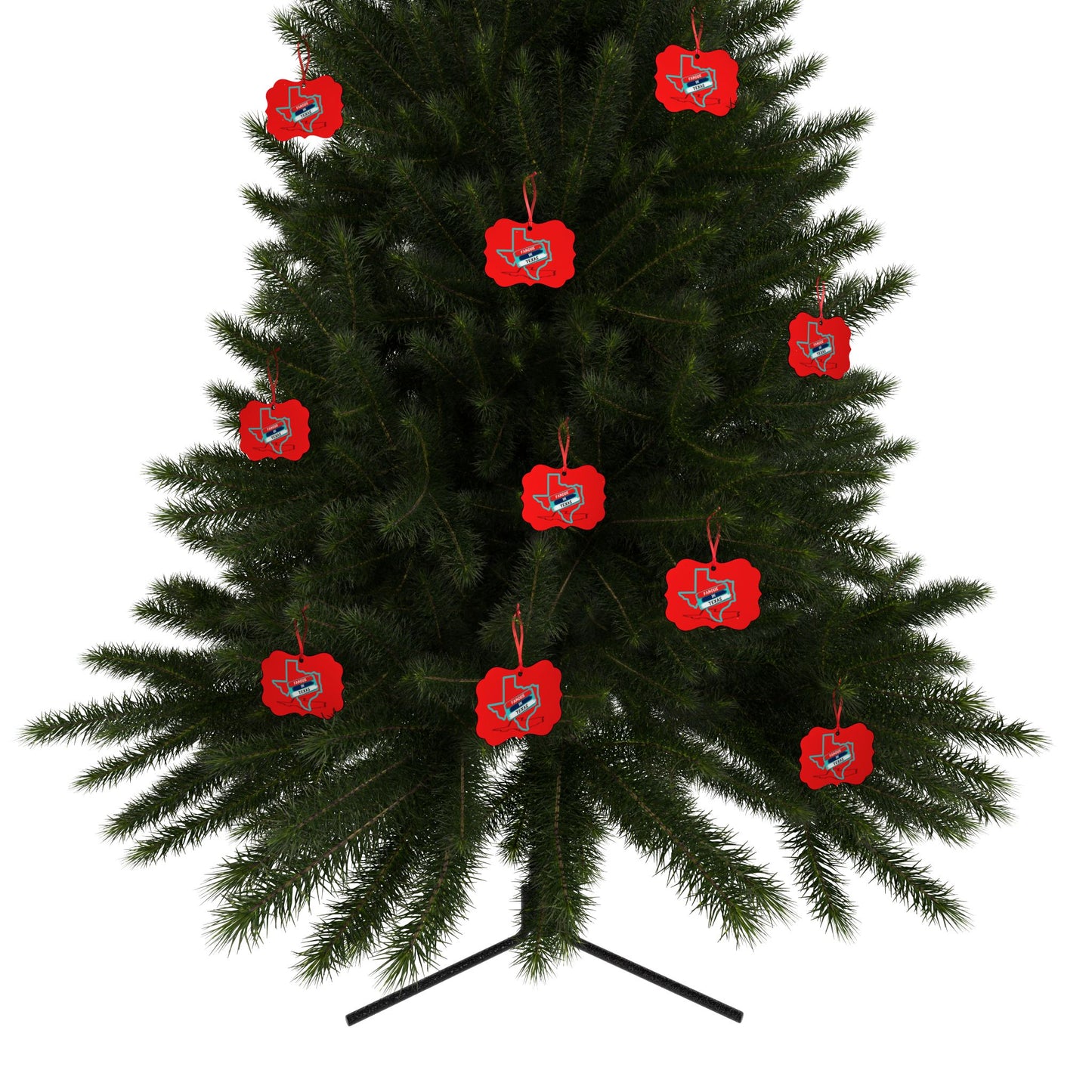 Famous in Texas Tree Aluminum Ornaments (1pc, 5pcs, 10pcs, 20pcs)