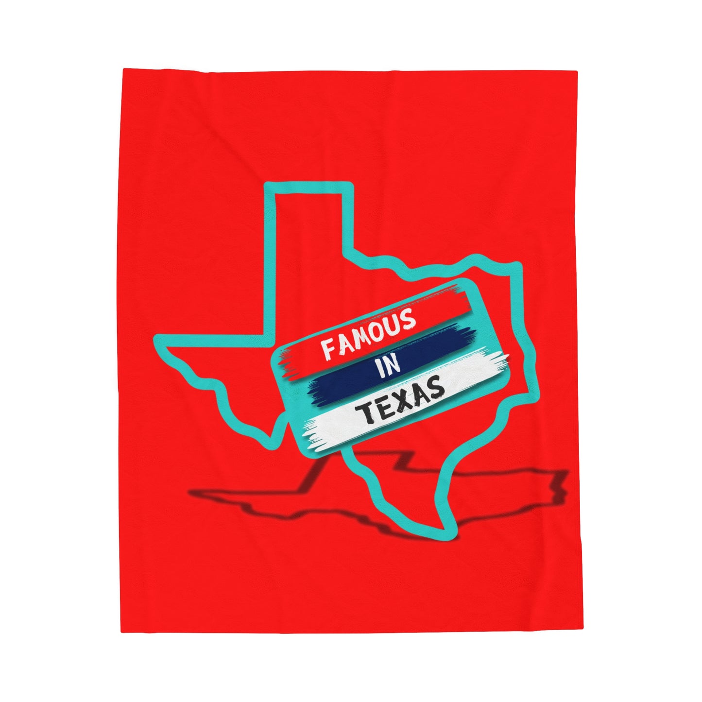 Famous In Texas 50" x 60" Velveteen Plush Blanket