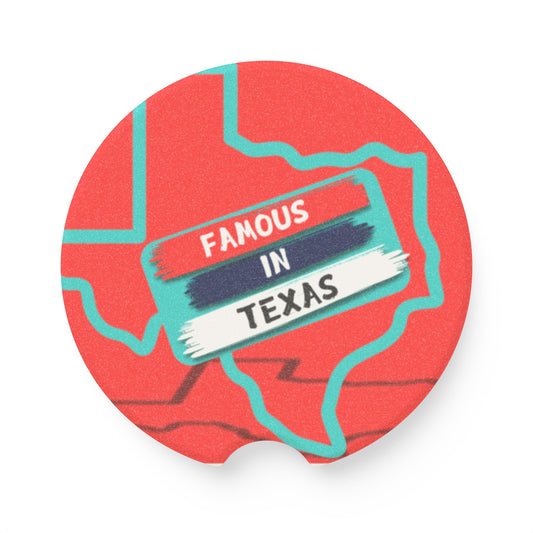 Official Famous in Texas Soapstone Car Coaster