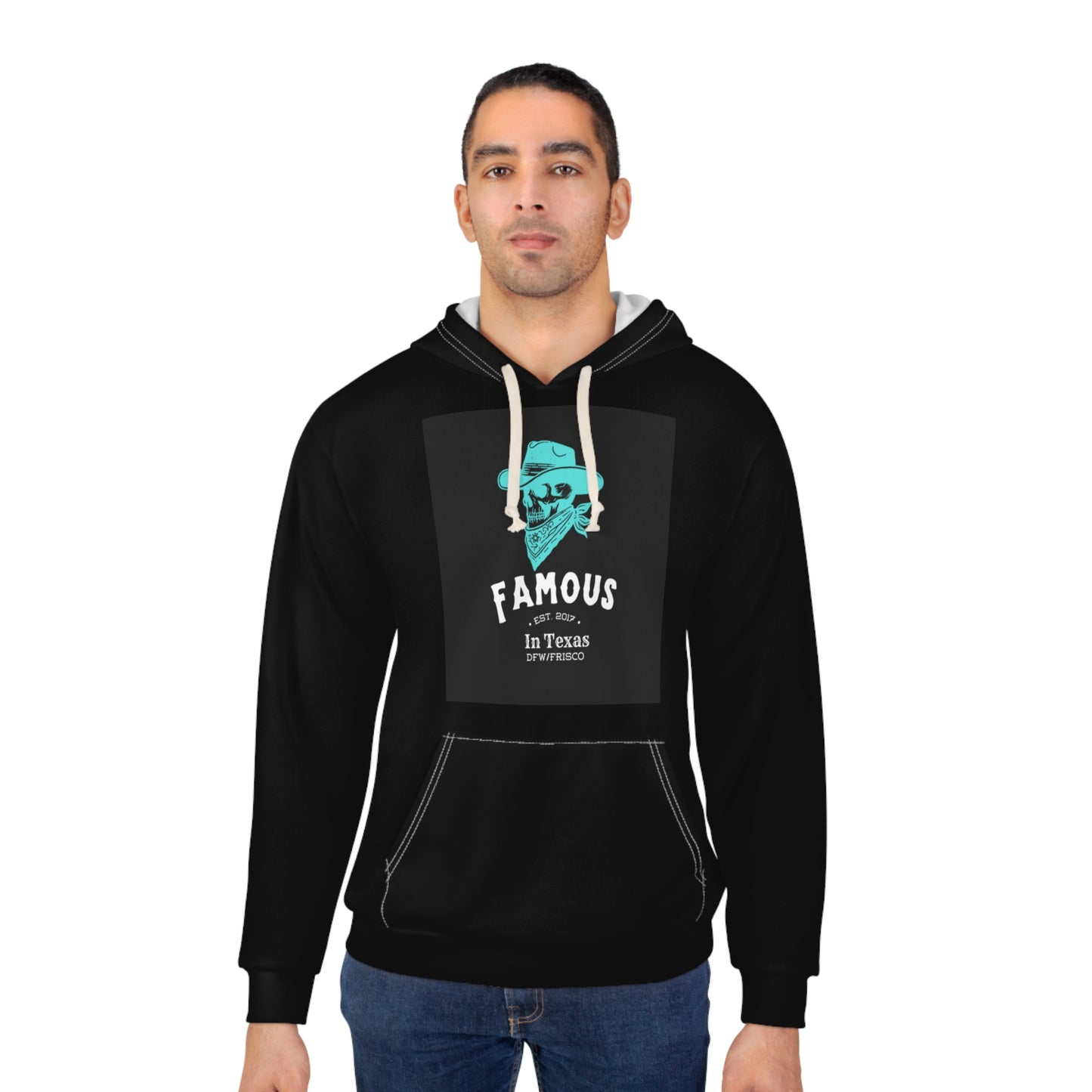 Famous In Texas Halloween Unisex Pullover Hoodie (AOP)