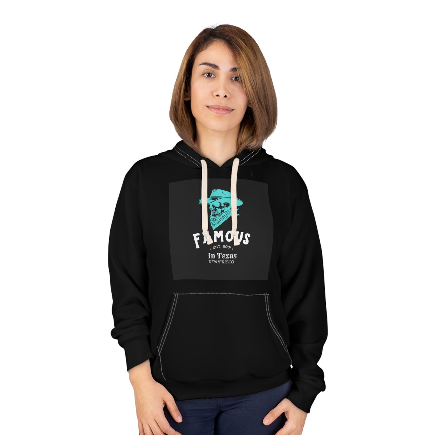 Famous In Texas Halloween Unisex Pullover Hoodie (AOP)