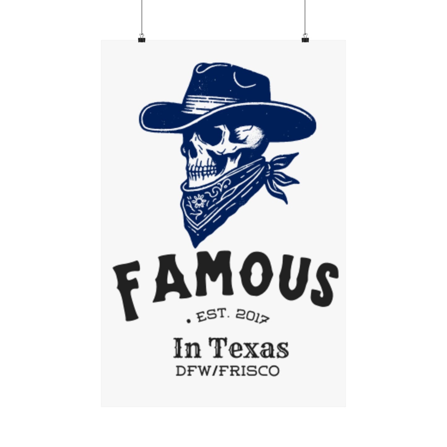 Famous in Texas Halloween Matte Vertical Posters