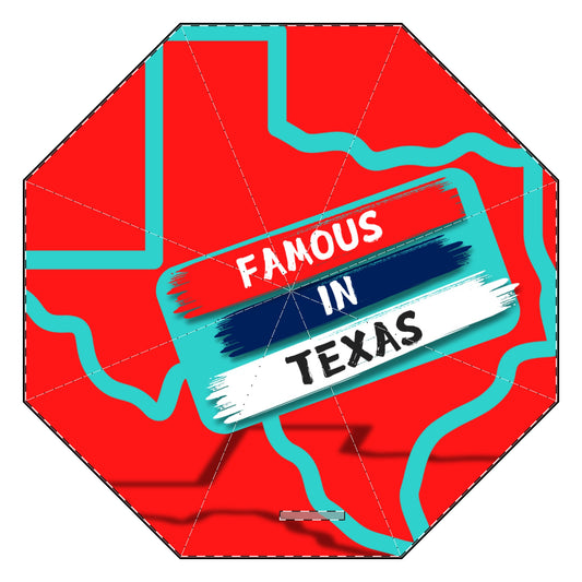 Official Famous in Texas Semi-Automatic Foldable Umbrella